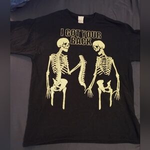 Vintage Glow In The Dark Halloween Joke T-Shirt L